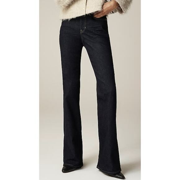 J.Crew 2003 Bootcut Jeans Womens SZ 32 Blue/Rinse Hi-Rise Denim Flare-leg CC506